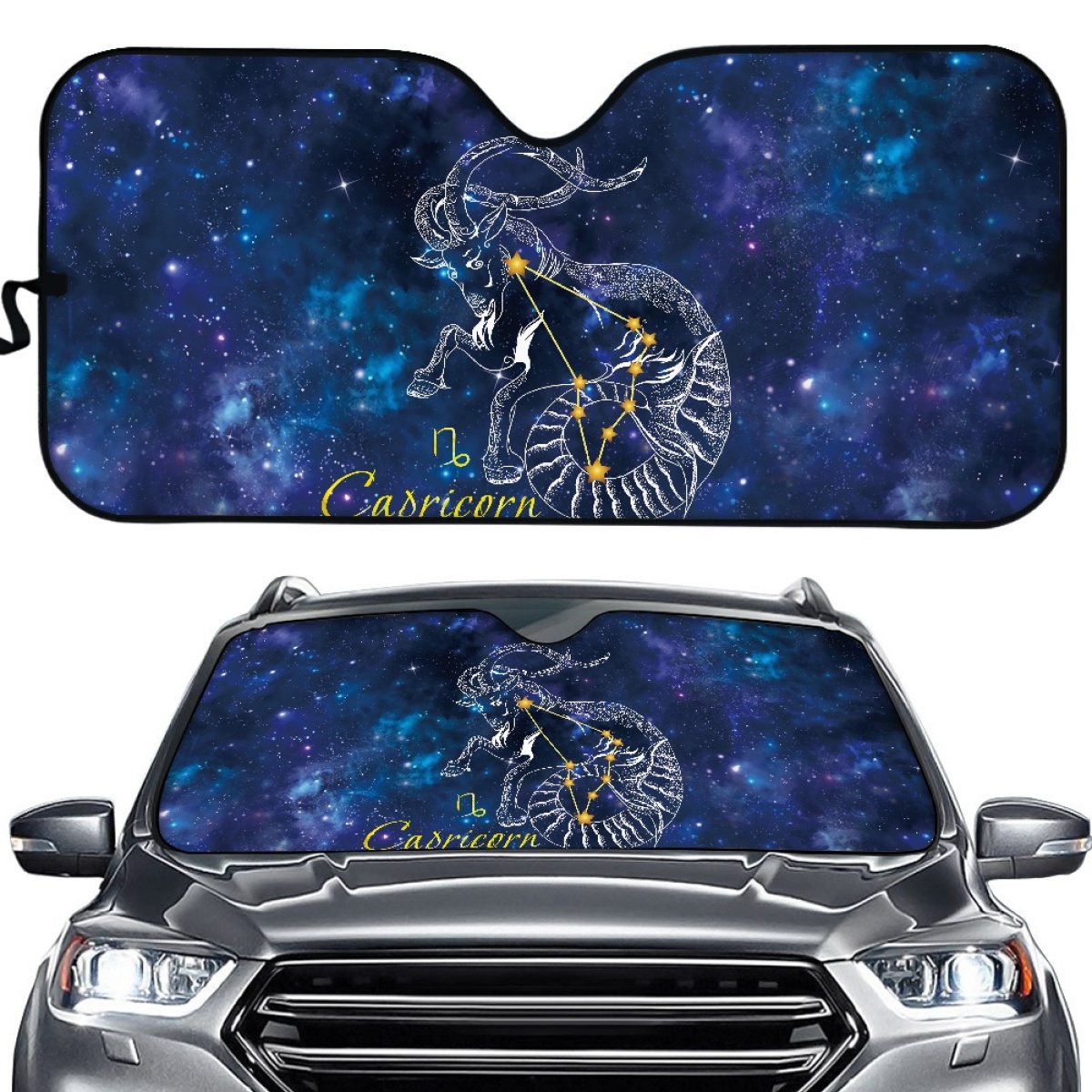 Car Window Visor Sign Car Front Window Sun Visor Capricorn Zodiac Design Vehicle Windshield ...
