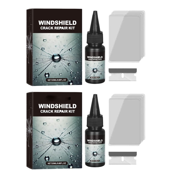 Car Front Windshield Repair Fluid Set For Repair Of Cracks Chips Scratches Clear Vision Safety Driving Glass Restoration Automotive Glass Repair Kit Fast Effective Durable 20ml