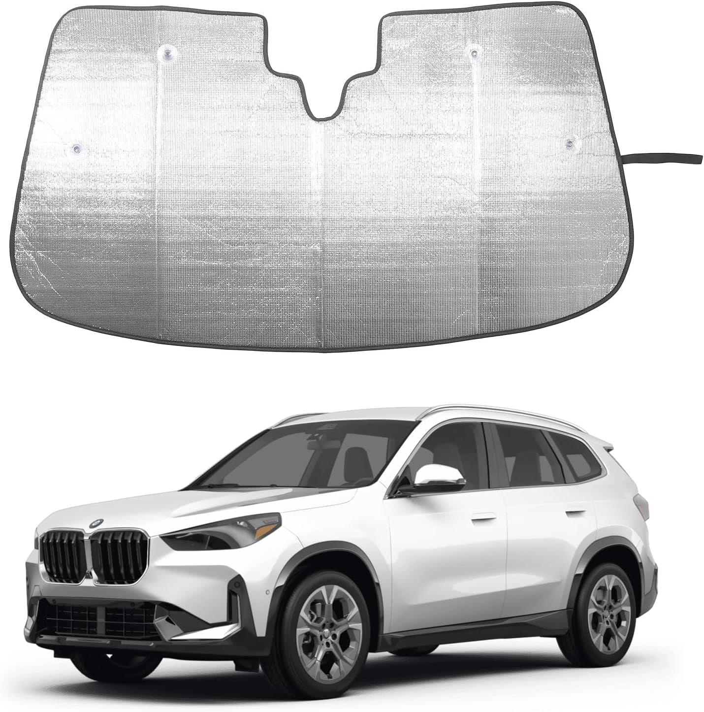 Car Front Windshield Sunshade for BMW X1 X2 U11 U10 2023 2024 Front Window Sun Shade Foldable Reflective Sun Visor