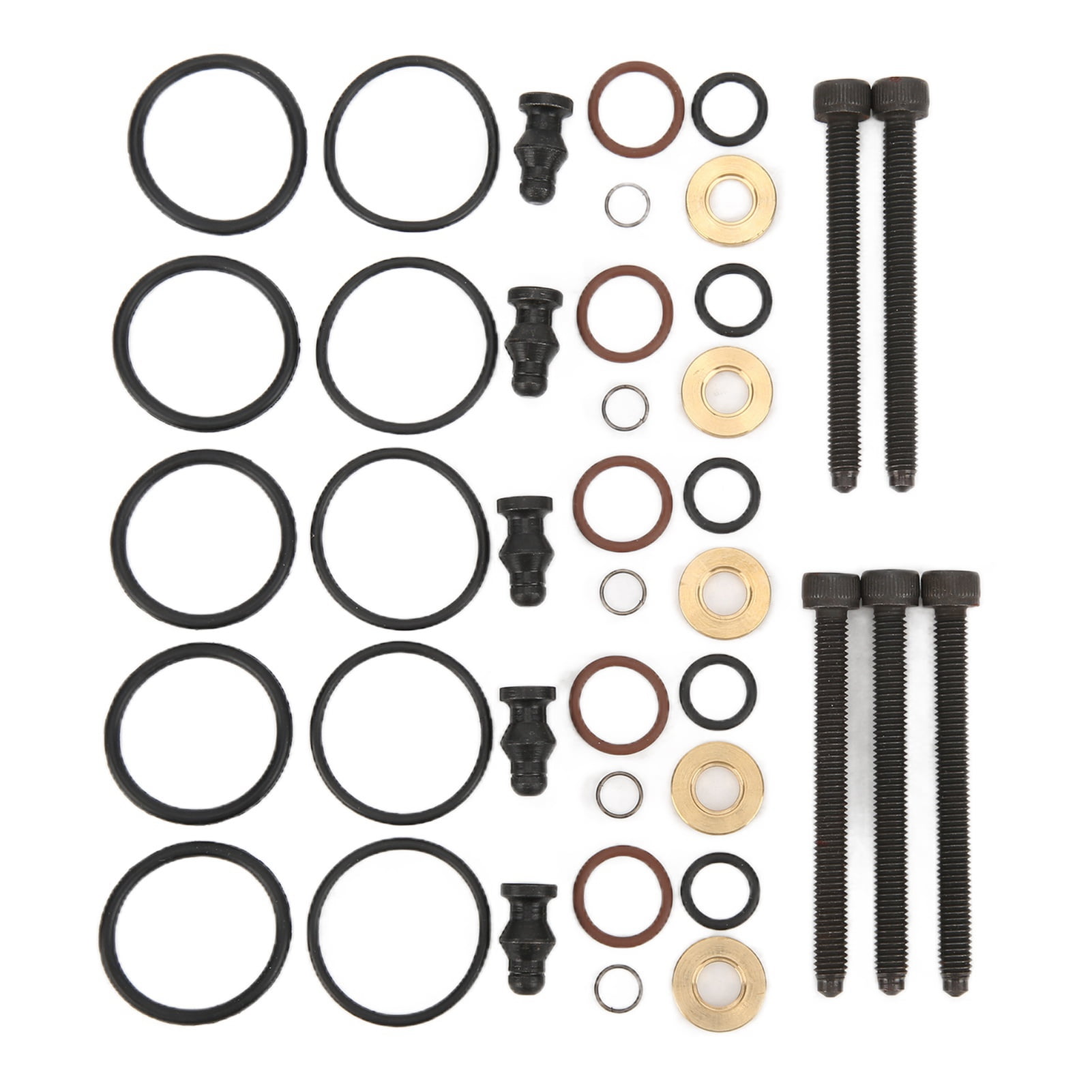 Car Fuel Injector Seals Gaskets Kit with 5 Bolts 038198051B Replacement