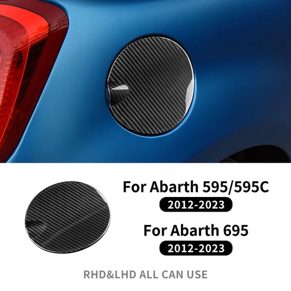 Car Fuel Tank Cap Cover for Abarth 595 595C 695 2012-2014 2015 2016 2017 2019 2019 2020 2021 2023 Real Hard Carbon Fiber Sticker.