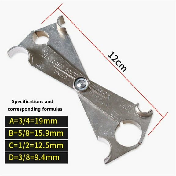 Car Fuel and AC Line Quick Disconnect Tool Set 4 in 1 Hand Tool Metal Construction for Coupler Fittings Removal 3/4 5/8 1/2 3/8 Sizes Automotive Use