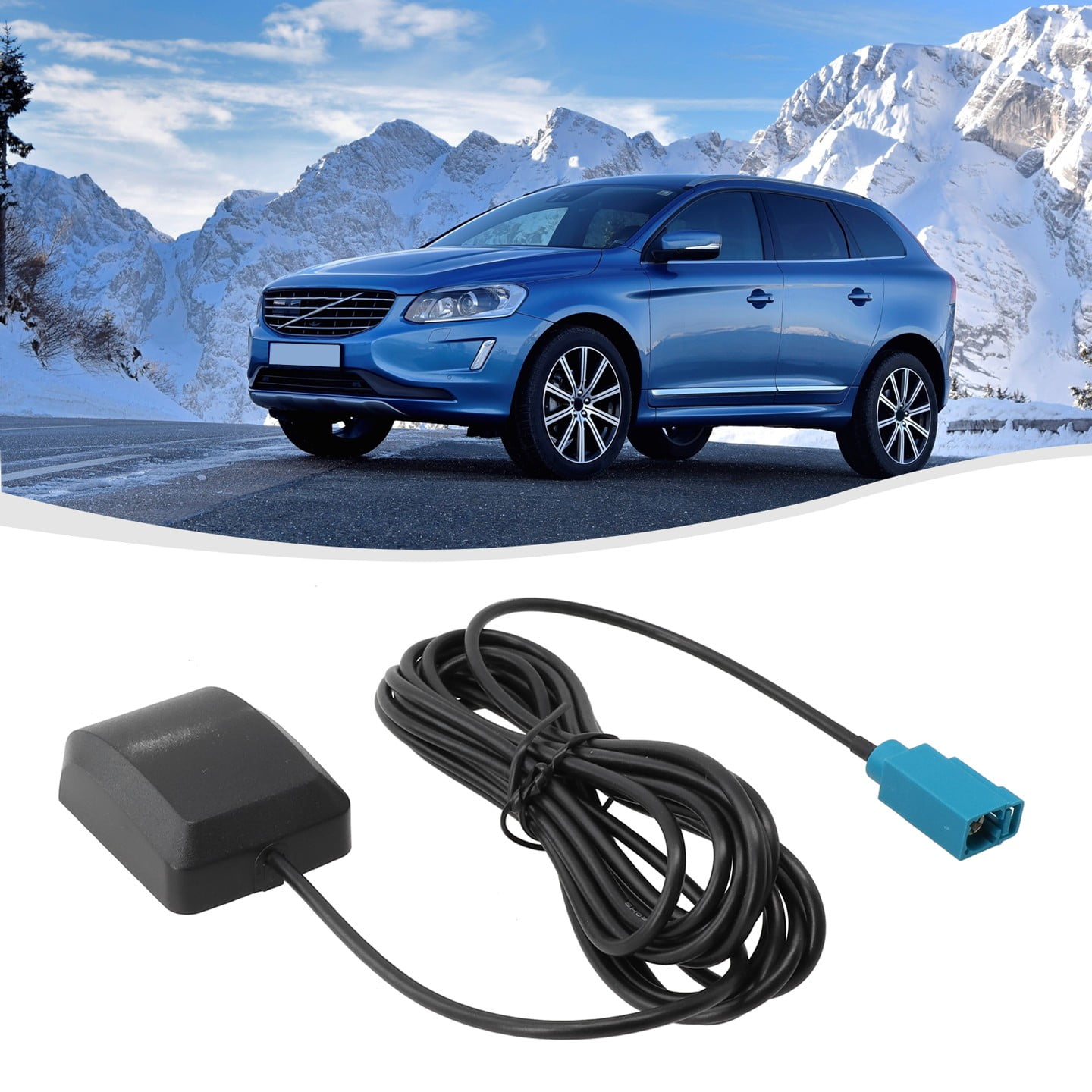 Car GPS Active Antenna Male Plug Connector Cable Antenna for Car DVD