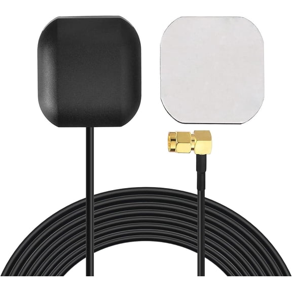Car GPS Antenna SMA Male Waterproof Active GPS Navigation Antenna for Car Stereo Radio Head Unit GPS Navigation System Modem Vehicle Tracker Real Time Monitor Security Camera IoT Router Gateway