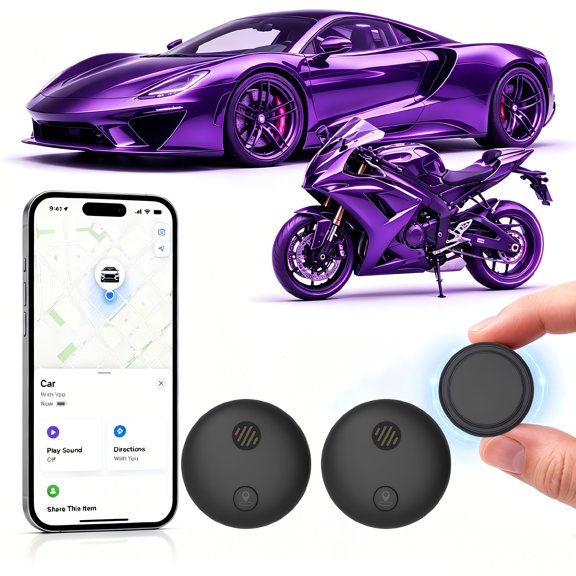 Car GPS Tracker Only Supports iOS Find My, Built-in Strong Magnet Real-Time Vehicle Locator, No SIM & Monthly Fees, Global Anti-Loss Tracker for SUVs Trucks All Vehicles