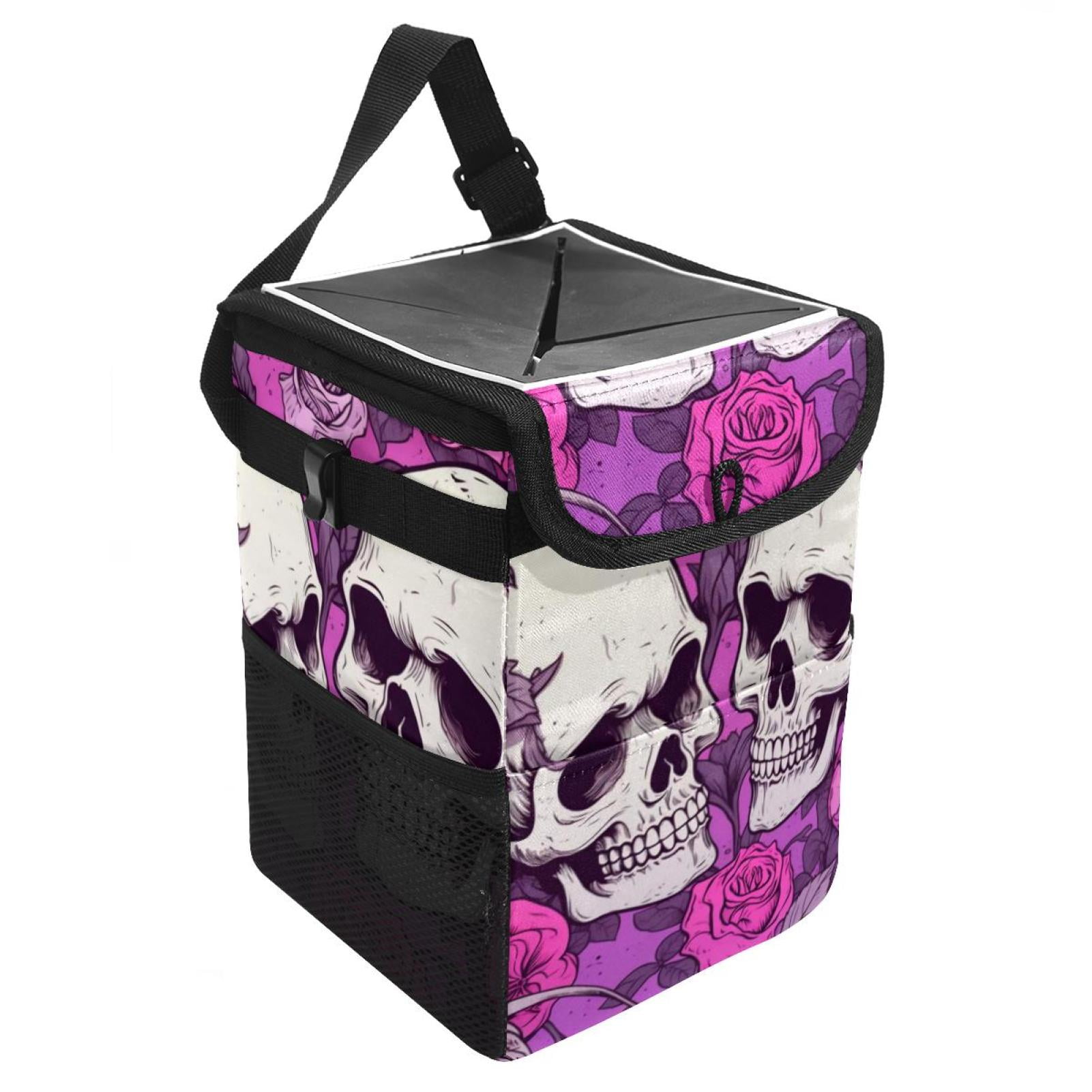 Car Garbage Can Foldable Trash Can with Leakproof Lid, Hanging