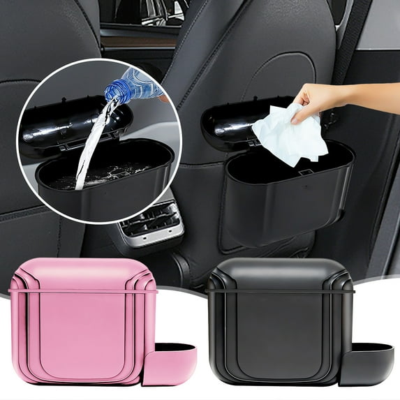 Car Garbage Can Multi-functional Storage Bucket for Seat Back, Outlet, Side Door - Compact, Easy-to-Install, Durable & Waterproof for All Car Interiors