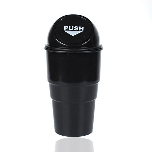 Car Garbage Can with Lid, Leakproof Vehicle Automotive Cup Holder Car Trash Can , Small Trash Bin for Automotive Office Home Kitchen(Black, 1)