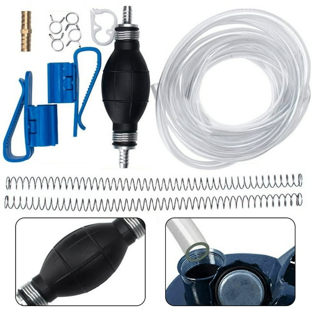 Car Gasoline Siphon Pipe Hose Hand Water Oil Liquid Petrol Fuel