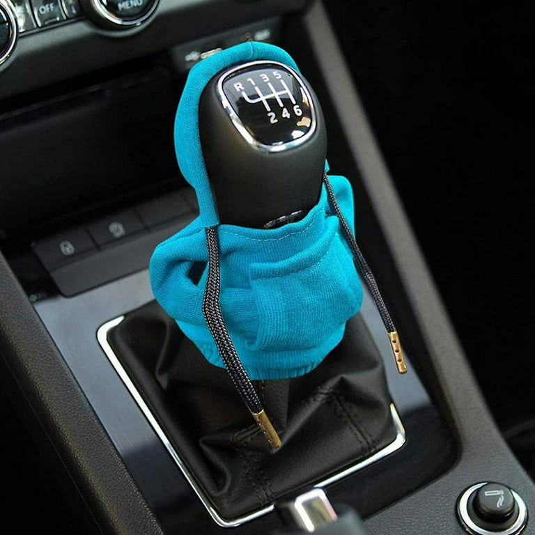 QIPENG Car Gear Handle Cover Gear Handle Decoration Knob Hoodie Cover, Funny Shift Knob Hoodie Cover Fits Manual or automatic, Universal Car