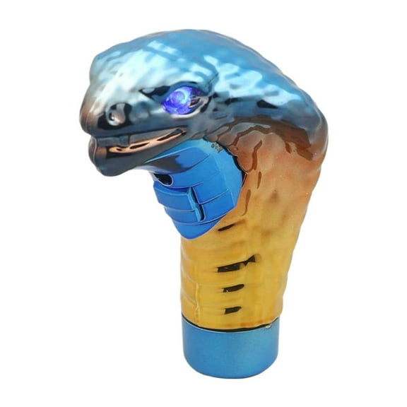 Car Gear Knob,Universal Car LED Snake Head Manual Gear Stick Knob, Activated LED Light Handle Shifter Lever with 4 Modes,Novelty Tool for Most Manual Automotive Vehicles