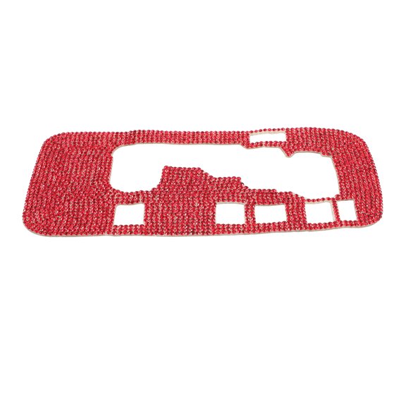 Car Gear Patch Interior Decorations Anti-scratch Panel Trims Auto Sticker Refit Red Rhinestones
