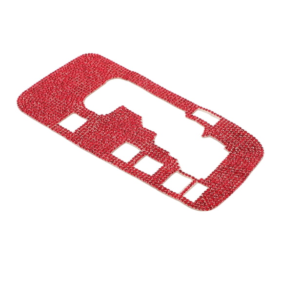 Car Gear Patch Panel Trim Sticker Accessories Decorations Interior Decorative Sheet Cover Red Rhinestones