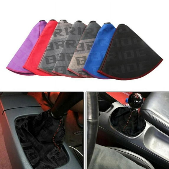 Car Gear Shift Collars Interior Accessories Racing Shifter Boot Cover Bride Hyper Fabric Universal Manual Gear Shift Knob