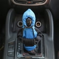 thumbnail image 1 of Car Gear Shift Hoodie, Gear Shift Knob Cover, Mini Hoodie For Auto Shifter, Car Shifter Stick Protector Decoration, Auto Interior Accessories-Blue and black color blocking, 1 of 7