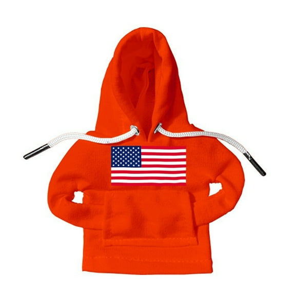 Car Gear Shift Hoodie, Universal Gear Shift Knob Cover, Car Interior Accessories And Decorations, USA Flag Gear Shifter Knob, Automotive Interior Cute Gadgets-Orange