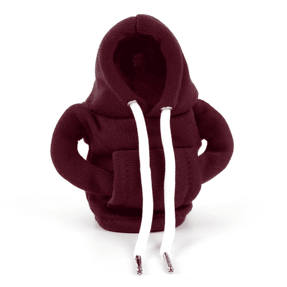 Car Gear Shift Hoodie, Universal Gear Shift Knob Cover, Hoodie For Car Shifter, Automotive Manual Interior Cute Gadgets, Car Interior Accessories, Car Shifter Stick Protector Decoration-Claret