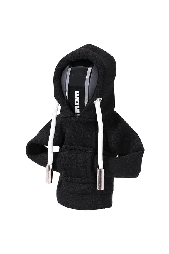 Car Gear Shift Hoodie, Universal Gear Shift Knob Cover, Hoodie For Car Shifter, Automotive Manual Interior Cute Gadgets, Car Interior Accessories, Car Shifter Stick Protector Decoration-Black