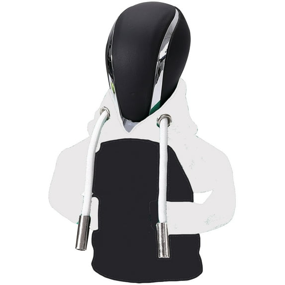 Car Gear Shift Hoodie, Universal Gear Shift Knob Cover, Hoodie For Car Shifter, Automotive Manual Interior Cute Gadgets, Car Interior Accessories And Decorations-White