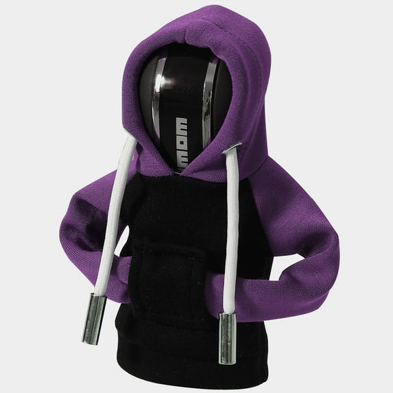 Car Gear Shift Hoodie, Universal Gear Shift Knob Cover, Hoodie For Car Shifter, Automotive Manual Interior Cute Gadgets, Car Interior Accessories And Decorations-Purple