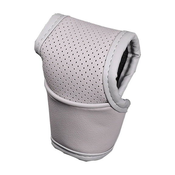 Car Gear Shift Knob Cover, Auto Manual Stick Shifting Handle Gear Shifter Knob Protector, Vehicle Decoration Accessories  For SUV, Truck, RV-Velcro Grey
