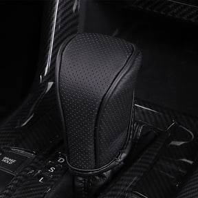Car Gear Shift Knob Cover, Auto Manual Stick Shifting Handle Gear Shifter Knob Protector, Vehicle Decoration Accessories Universal For SUV, Truck, RV-Zipper black