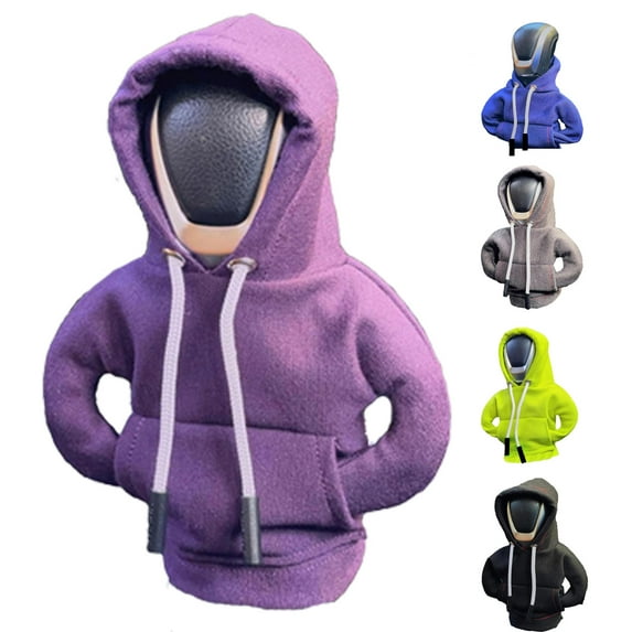 ACADA Car Gear Shift Knob Hoodie Cover - Fashionable Sweater Design, Automotive Interior Accessories Shift Knobs, 6x12cm