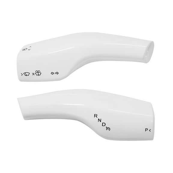 Car Gear Shift Lever Cover, Protective Cover for Lights/Wiper and Gear Levers, Designed for Tesla Model 3&Y, Shift Cover Gear Lever Decorative Cover, Glossy White