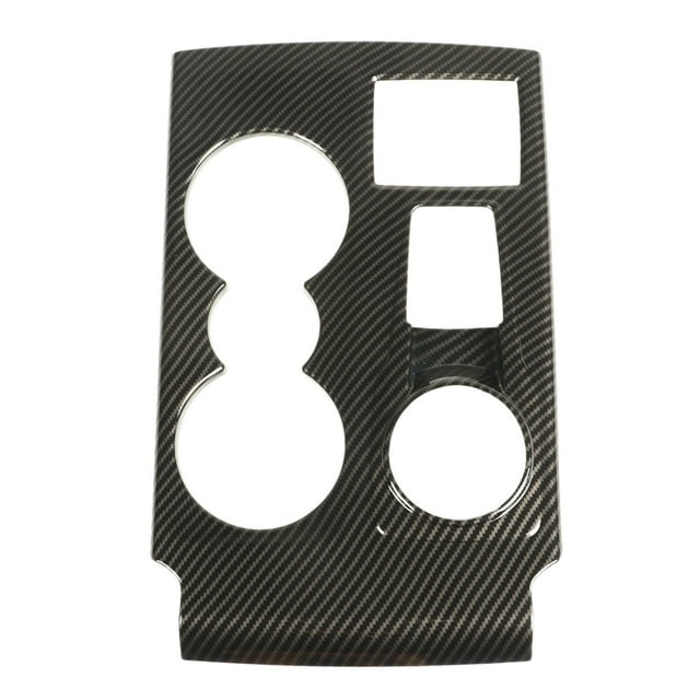 Car Gear Shift Panel Cover Carbon Fiber Style Shift Cup Holder Panel