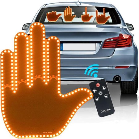 Car Gesture Signal Light – Remote-Controlled LED Display Accessory for Rear Window, Express Emotions & Turn Indicators, Funny Road Communication Tool for Drivers