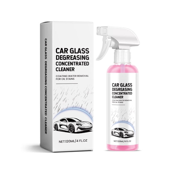 Car Glass Cleaner 120ml, Clear Vision Automotive Glazing Decontamination, Waterproof Rain-Proof Cleaning for Car Windows, Windshield Cleaner and Protector