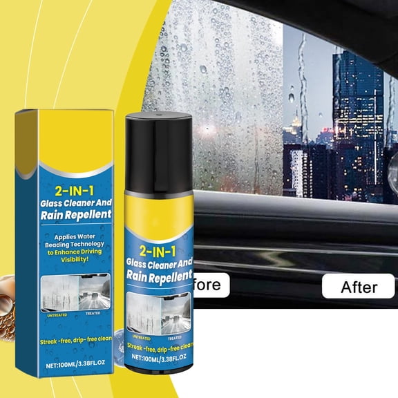 Car Glass Cleaner Anti-Fog Spray, Streak-Free Professional Grade Vehicle Window Defogger For Windshield Side Mirror Interior Exterior, Ray-Hong Automotive Glass Protection