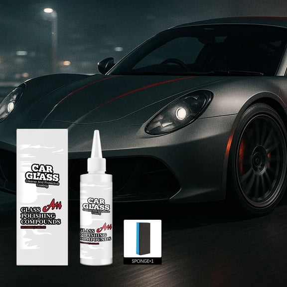 Car Glass Cleaning And Protective Agent,100ml Strong Stain Removal Car Glass Maintenance Spray,Clear Shiny Protective Layer for Windshields Windows Mirrors,Easy Application for Car Care-Multicolor