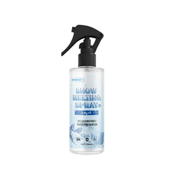 Car Glass Defroster Deicing Agent Windscreen Antifreeze Spray for Fast Ice & Snow Melting, Clears Mirrors, Locks, Windows, Suitable for Vehicles and Workplace Use