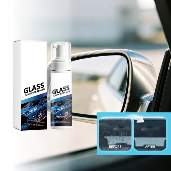 Car Glass Foamy Degreaser 150ml Windshield Oil Film Remover for Streak Free Shine