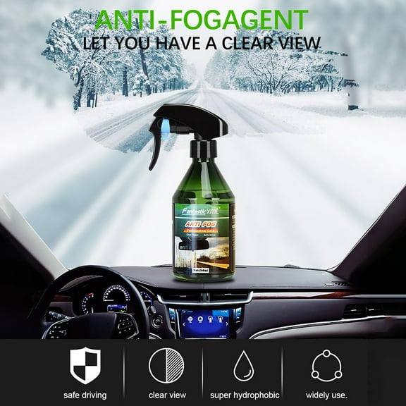 Car Glass Non-Fogging Rainproof Spray, 260ml Windshield Coating with Hydrophobic Nanos Technology for Enhanced Visibility in Rain and Nights Driving, Universals for Cars and Trucks