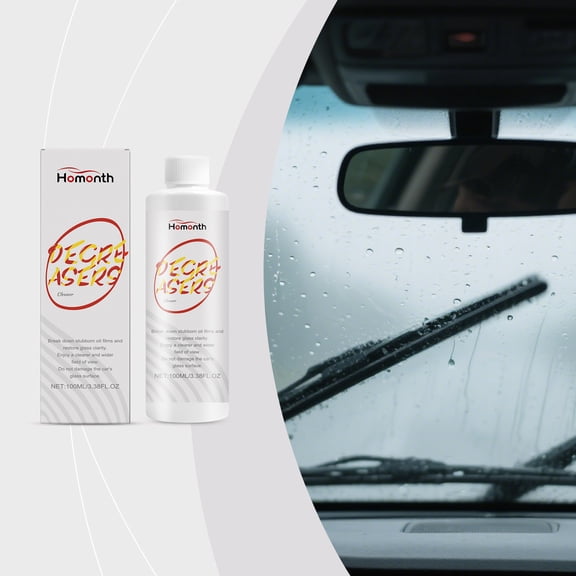 Car Glass Oil Film Cleaner, Windshield Dirt Remover, Anti-Fog Clear Vision Car Glass Maintenance Solution