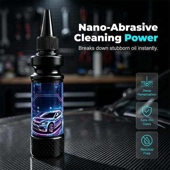 Car Glass Oil Film Remover Paste Windshield Cleaner Polish for Stubborn Film Stain Removal, Auto Glass Restoration Cream for Front Side Rear Windows Mirror, Streak Free Visibility Enhancement