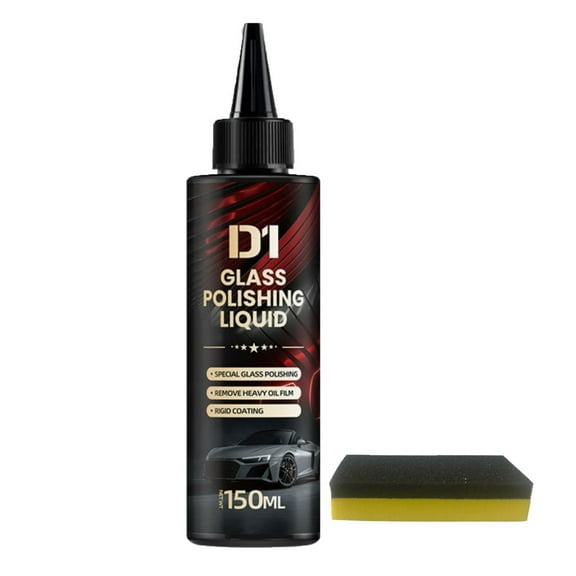 Car Glass Polishing Agent Kit, Fast-Drying Auto Glass Oil Film Remover & Scratch Repair Coating for Car Beauty,5 fl oz