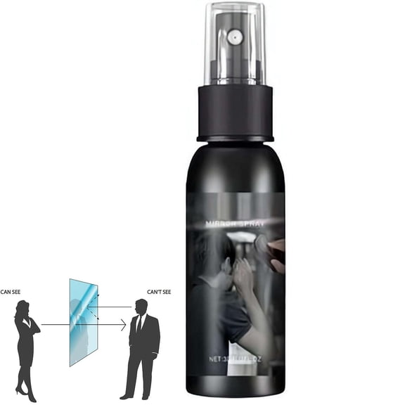 Car Glass Privacy Spray, Windshield Cleaner Stain Remover, Portable Mirror Cleaning Mist, One-Way Vision Protection for RV Truck Motorcycle