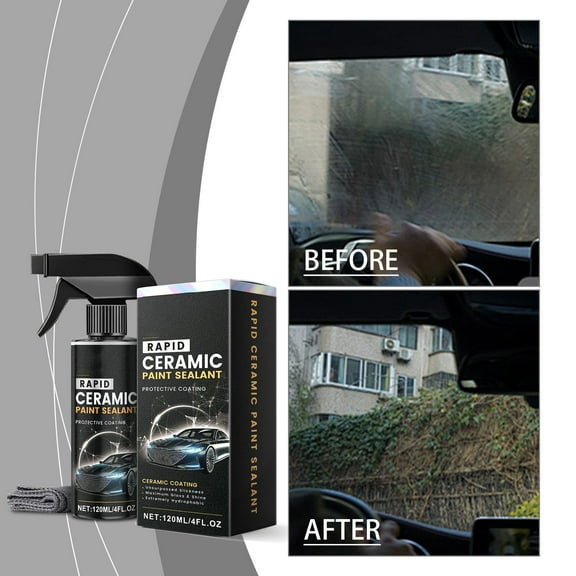 Car Glass Rain Spray 120ml + 50ml – Hydrophobic Windshield Coating, Anti-UV, Waterproof, Streak-Free, Long-Lasting Protection for All Vehicle Windows