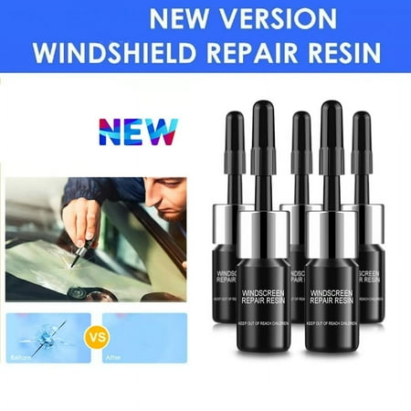 Car Glass Repair Fluid, Automotive Windshield Repair Resin Cracked Glass Repair Kit