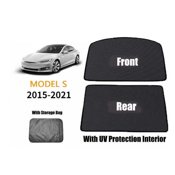 Car Glass Roof Sunshade For Tesla Model S 2015-2021 Front Rear Open Sunroof Windshield Shade Net UV Protection Interior Cover