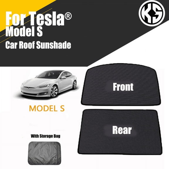 Car Glass Roof Sunshade For Tesla Model S 2015-2021 Front Rear Open Sunroof Windshield Shade Net UV Protection Interior Cover