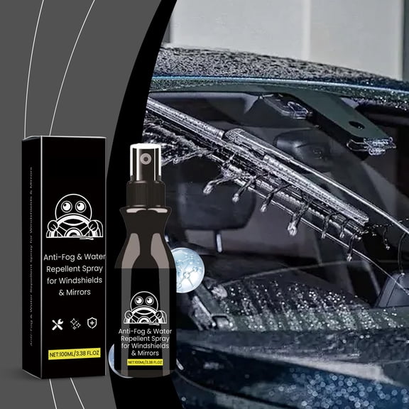 Car Glass Water Repellent Spray, Hydrophobic Windshield Rain Repellent for Enhanced Visibility, Protective Coating for Automotive And Home Glass Surfaces