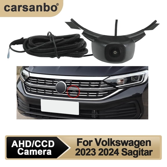 Car Grille Mount Front View Camera 1080P AHD Fit For 2023 2024 Sagitar Night Color Vision IP68 Waterproof