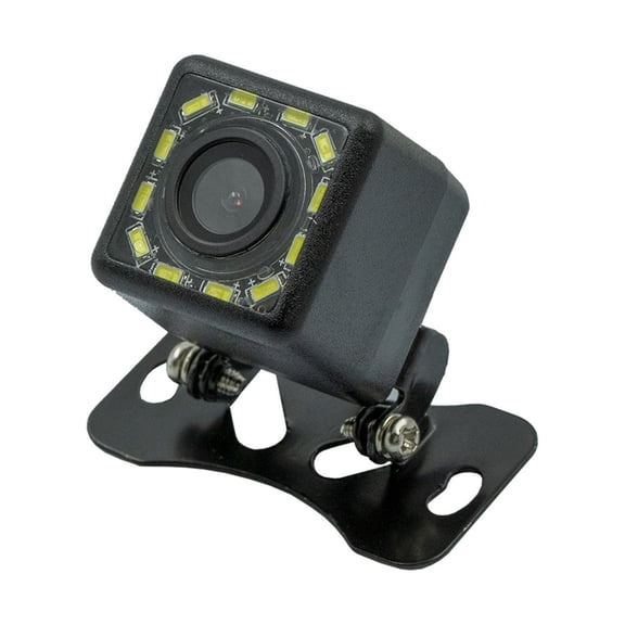 Car HD Rear View Camera - 170° Wide Angle Night Vision Backup Camera with 12 LED Lights, IP67 Waterproof Reversing Camera for Vehicles (0.9x0.9in 0.39lb)