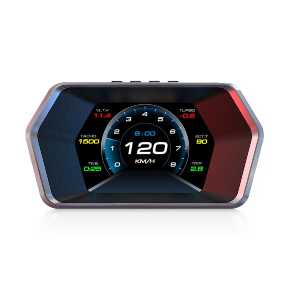 Car HUD Display, GPS Speedometer & Digital Dashboard, Real-Time Vehicle Data (MPH/RPM/Volt), OBD2 Plug & Play