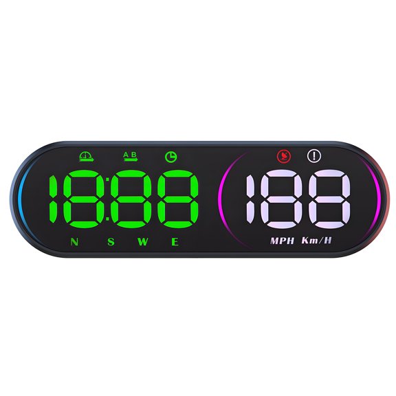 Car HUD Display with Large Digital Speed Readout for Daily Driving, Dashboard Screen, USB Powered Car Speedometer In-Car Display