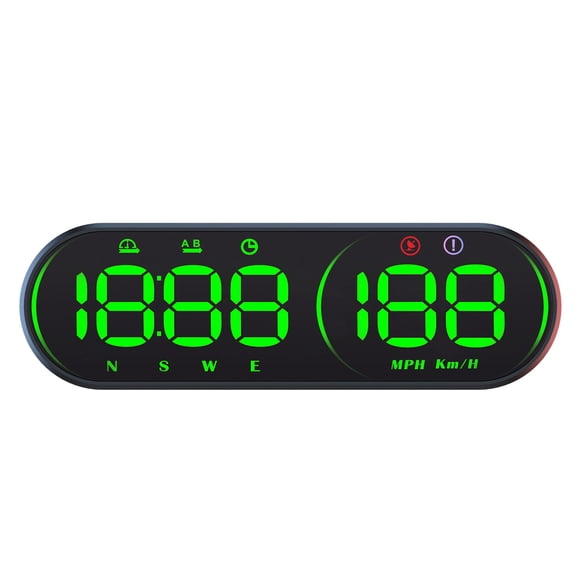 Car HUD Display with Large Digital Speed Readout for Daily Driving, Dashboard Screen, USB Powered Car Speedometer In-Car Display